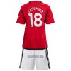 Camisola + Calções Manchester United Casemiro 18 Criança Equipamento 1ª 23/24